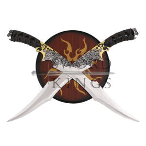 Lord Of The Rings, Elf Warrior Twin Metal Swords On Plaque