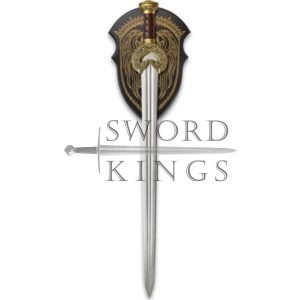 Lord Of The Rings Deluxe Théoden Herugrim Metal Sword on plaque