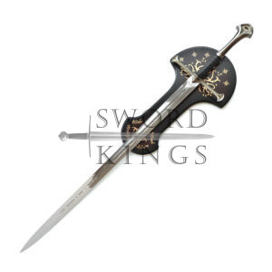 The Lord Of The Rings Deluxe Anduril Metal Sword with sheath on plaque