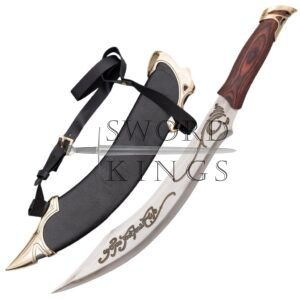 Lord Of The Rings, Deluxe Metal Elven Knife Of Strider in Sheath On Plaque