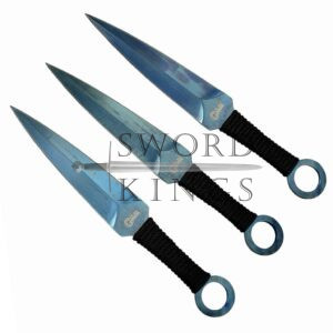 Blue Ice Set of 3 Throwing Knives with Sheath