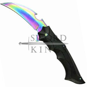 Oil Finished Blade and Black Handle Folding Penknife with Belt Clip and Bottle Opener