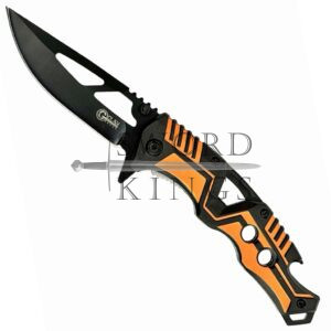 Tron Themed Orange Folding Penknife with Belt Clip Bottle Opener