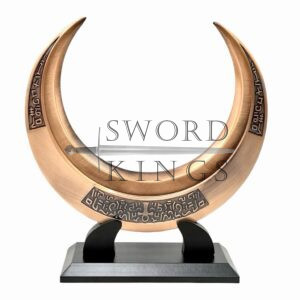 Metal Moon Knight Bronze Crescent Blades with Stand
