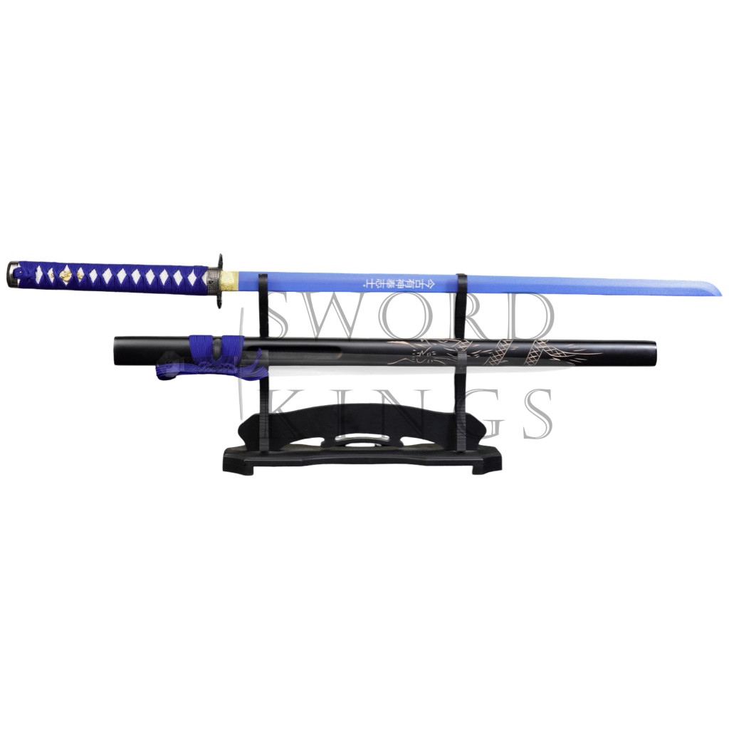 BLUE CARVED DRAGON STRAIGHT SWORD - Image 2
