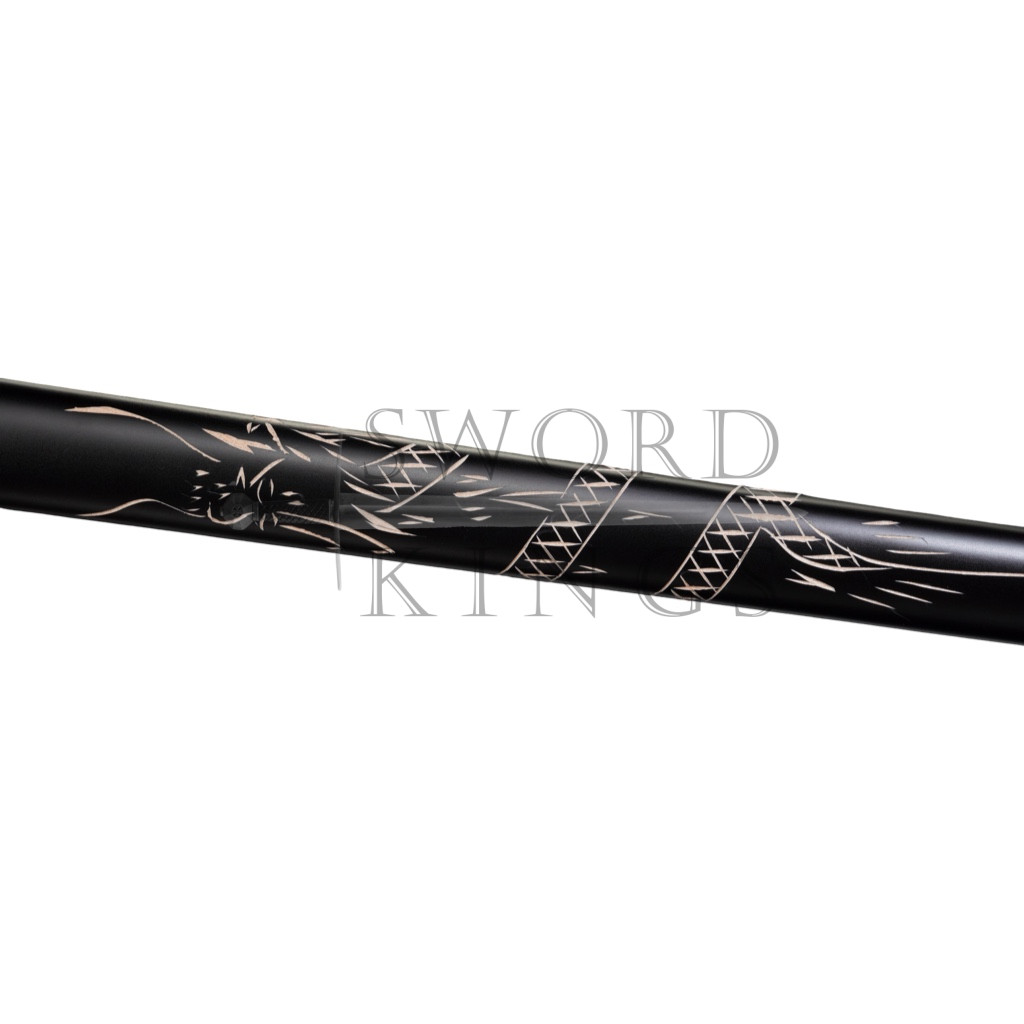 RED CARVED DRAGON STRAIGHT SWORD - Image 5