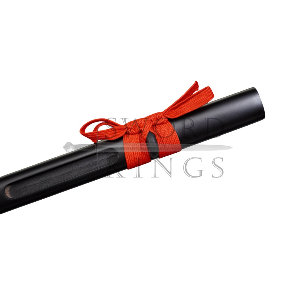 RED CARVED DRAGON STRAIGHT SWORD - Image 6