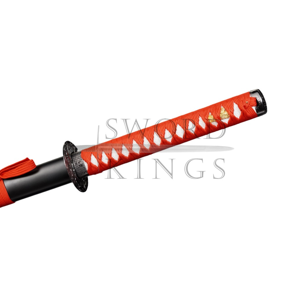 RED CARVED DRAGON STRAIGHT SWORD - Image 10