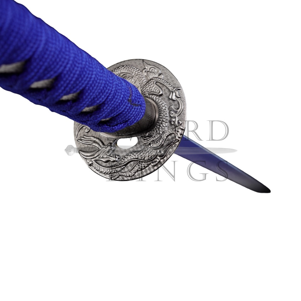 BLUE CARVED DRAGON STRAIGHT SWORD - Image 11