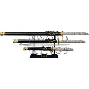Highlander Metal Duncan Set of 3 Katana With 3 Table Stand